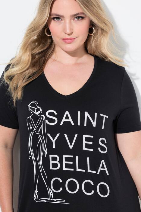 T-shirt dal taglio svasato con stampa fashion