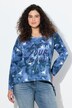 Sweatshirt, skrift, perler, V-hals, langermet