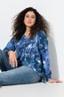 Sweatshirt, skrift, perler, V-hals, langermet