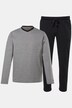 JP1880 Schlafanzug, Homewear, Zweiteiler, Kontrastdetails, bis 8 XL