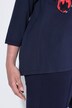 Shirt, bloemenapplicatie, oversized, ronde hals, 3/4-mouwen