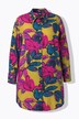 Lange blouse, bloemen, overhemdkraag, lange mouwen
