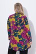 Lange blouse, bloemen, overhemdkraag, lange mouwen