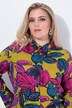 Lange blouse, bloemen, overhemdkraag, lange mouwen