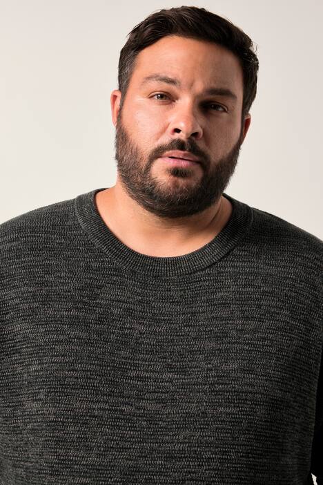 Men+ genser, melert kvalitet, bomull, opptil 8 XL