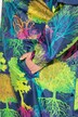 Poncho de pluie technique, modèle unisexe, capuche et imprimé coloré