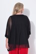 Síťovaná halenka, oversize, květovaný potisk, neprůhledný žerzejový top