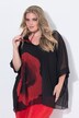 Síťovaná halenka, oversize, květovaný potisk, neprůhledný žerzejový top