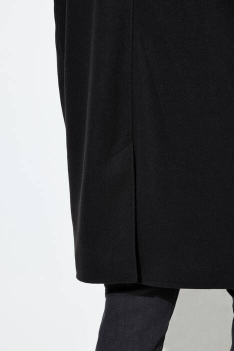 Mantel met wollen look, spaghettikraag, grote zakken