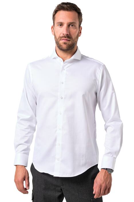 Košile JP1880, dlouhé rukávy, struktura, žraločí límeček, Modern střih, do 8XL