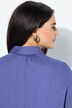 Chemisier évasé à col chemise et manches 3/4, ourlet à volants