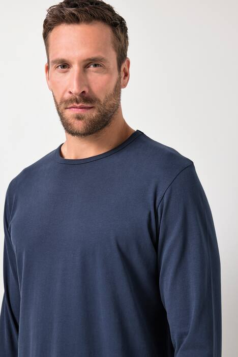 Chemise de nuit pour homme JP 1880, manches longues et fente sur le côté, collection Basic - jusqu'au 8 XL