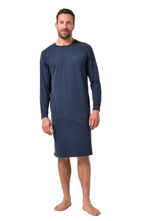 Noční košile JP1880, Basic, dlouhé rukávy, postranní rozparky, do 8XL