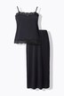 Set TruYou con top e gonna in raso con pizzo e spalline sottili