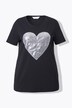 Tričko, pohodlný střih, flitrové srdce