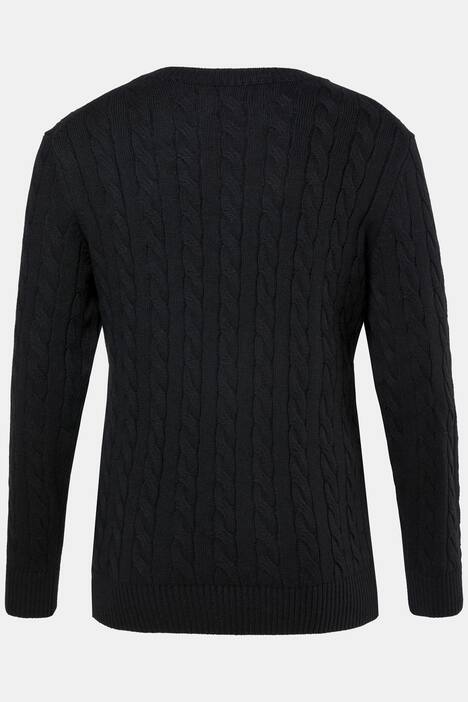 JP1880 Pullover, Zopfmuster, CashmereTouch Strick, Rundhals, bis 7 XL