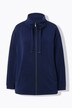 Sweatvest, siersteentjes, opstaande kraag, lange mouw, modalmix