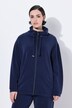 Sweatvest, siersteentjes, opstaande kraag, lange mouw, modalmix