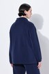 Sweatvest, siersteentjes, opstaande kraag, lange mouw, modalmix