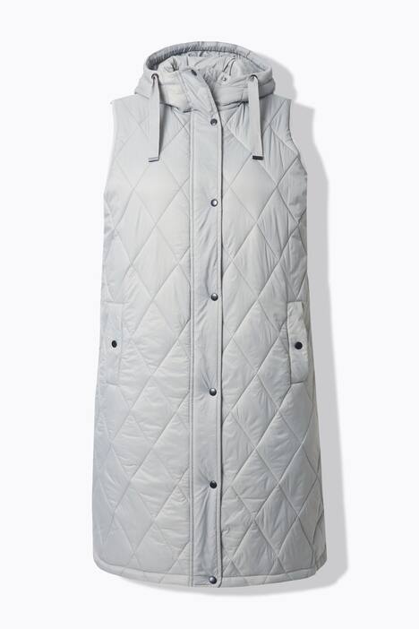 HYPRAR lange doorgestikte bodywarmer, waterafstotend, tweerichtingsrits