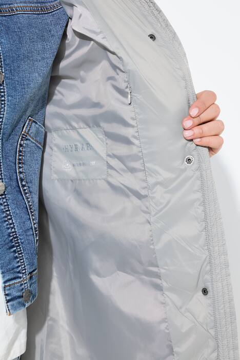 HYPRAR lange doorgestikte bodywarmer, waterafstotend, tweerichtingsrits