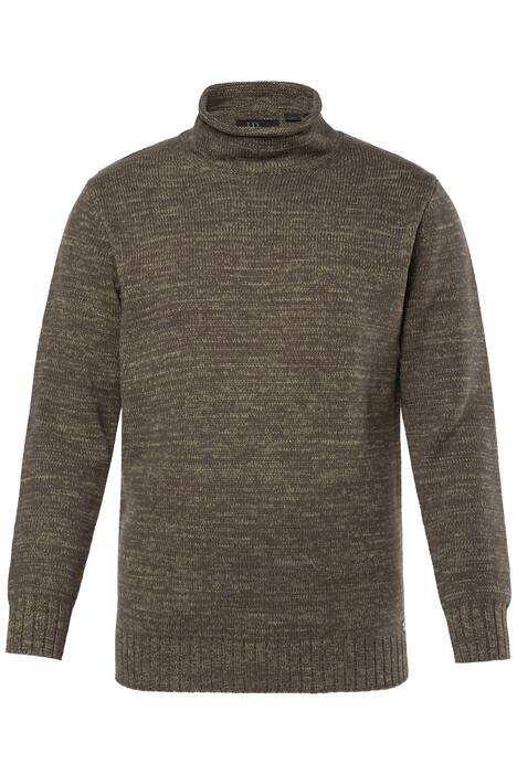 Svetr JP1880, dvoutónový hruný úplet, stojáček, do 7XL