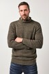 JP1880 Pullover, TwoTone-Grobstrick, Stehkragen, bis 7 XL