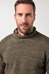 JP1880 Pullover, TwoTone-Grobstrick, Stehkragen, bis 7 XL