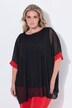 Mesh-pusero, oversized, strasseja, läpinäkymätön jersey-yläosa