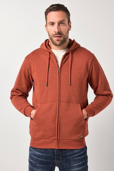 JP1880 Hoodiejacke, Kapuzen-Sweatjacke, Zipper, Känurutasche, bis 8 XL