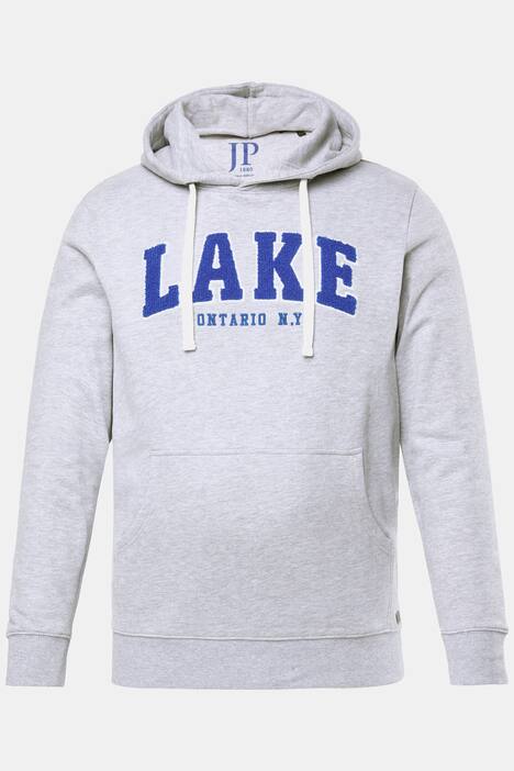 JP1880-huppari, collegehuppari, merkkejä, kengurutasku, suurin koko 8XL