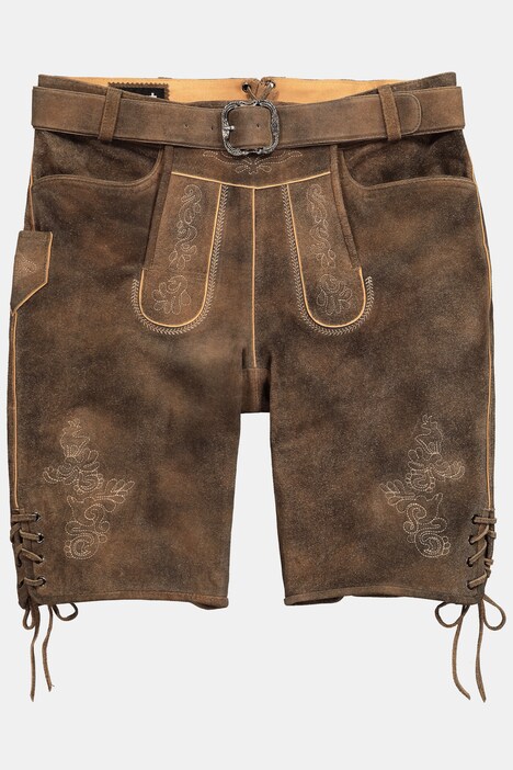 Bermuda en cuir Men+, véritable cuir de vachette, modèle s'inspirant des tenues traditionnelles bavaroises - jusqu'au 72
