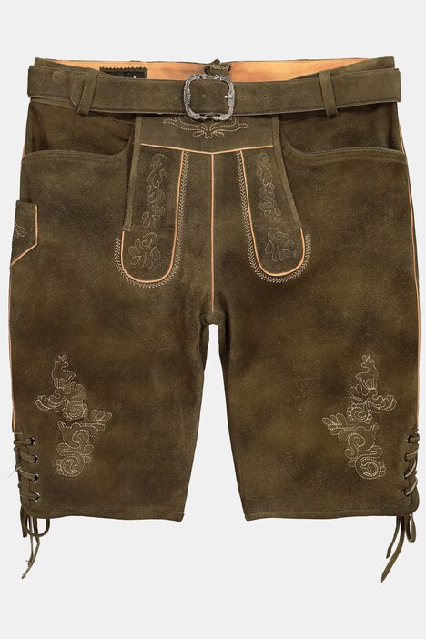 Bermuda en cuir Men+, véritable cuir de vachette, modèle s'inspirant des tenues traditionnelles bavaroises - jusqu'au 72