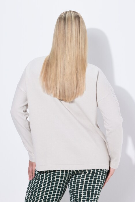 Pullover, Oversized, U-Boot-Ausschnitt, Langarm