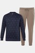 Pyjama JP 1880 deux pièces, motif minimaliste et coupe ventre confort, collection Homewear – jusqu'au 8 XL