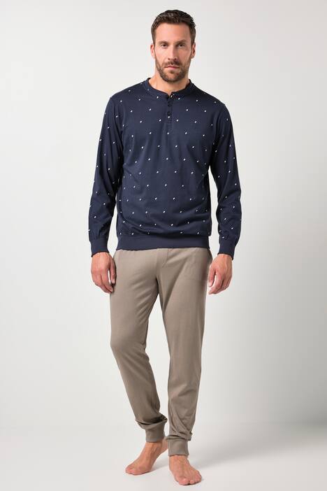 JP1880 pyjamas, homewear, mavevenlig pasform, todelt sæt, minimalismemønster, fås op til 8XL