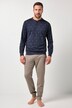Pyjama JP 1880 deux pièces, motif minimaliste et coupe ventre confort, collection Homewear – jusqu'au 8 XL