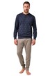 Pyžamo JP1880, břišní střih, dvojdílné, drobný vzor, do 8XL
