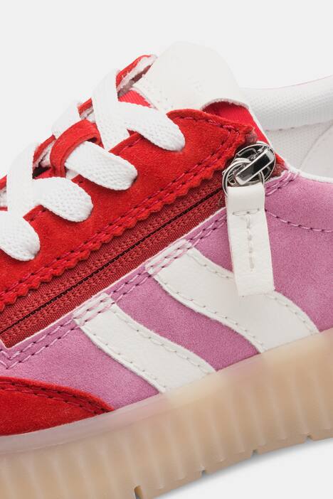 Sneakers en cuir Tamaris, semelle intérieure amovible – largeur confortable