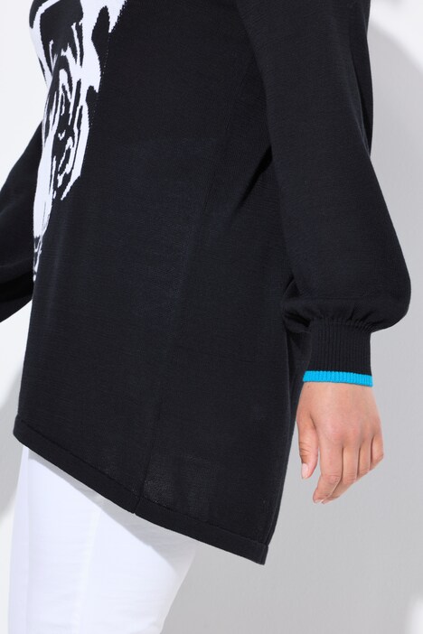 Pull avec motif tigre, coupe confortable