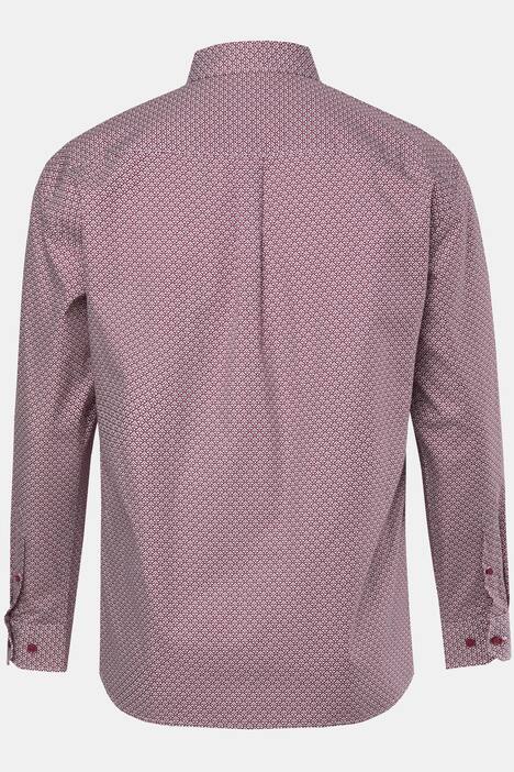 Men+ skjorte, langermet, minimalistisk mønster, kentkrage, komfortabel passform, opptil 8 XL