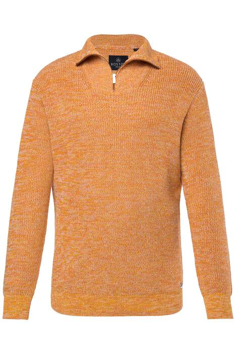 Úpletový troyer, dlouhé rukávy, melanž materiál