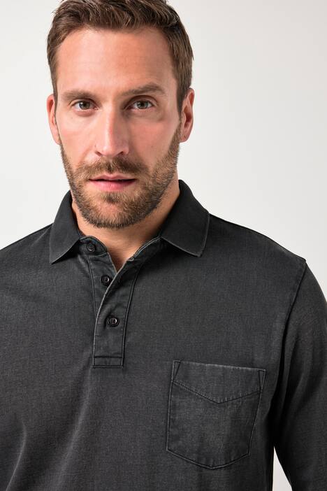 JP1880 Poloshirt, Langarm, Vintage Look, bis 8 XL