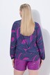 Blouse, stippen, gobletkraag, V-hals, lange mouwen