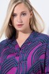 Blouse, stippen, gobletkraag, V-hals, lange mouwen