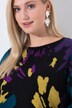 Pull motif Jacquard, encolure bateau, manches longues