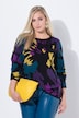 Pull motif Jacquard, encolure bateau, manches longues