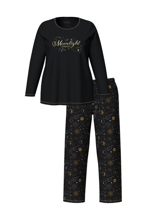 Pyžamo, hvězda, kulatý výstřih, dlouhé rukávy