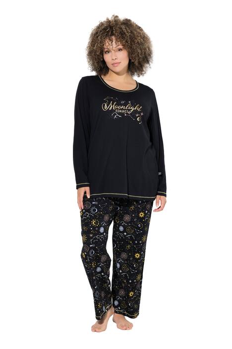 Pyžamo, hvězda, kulatý výstřih, dlouhé rukávy