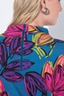 Punto-kjole, blomster, stående krage, 3/4-ermer, lommer